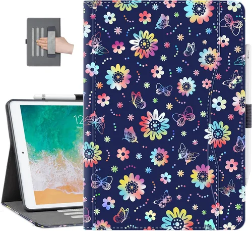 Vista 10 de Funda para iPad de 9ª generación, funda para iPad de 8ª generación, funda para iPad 10.2, funda protectora de visualización multiángulo, soporte