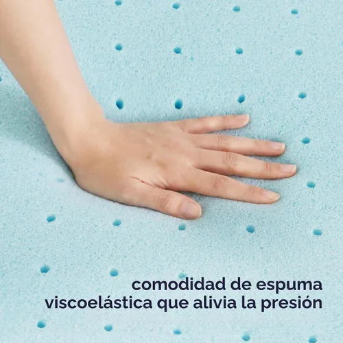 Vista 9 de Best Price Mattress - Cubrecolchón ventilado de espuma viscoelástica de 1.5 pulgadas, infusión de gel refrescante, certificado CertiPUR-US