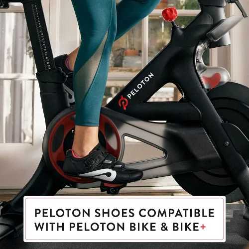 Vista 4 de Peloton Zapatos de ciclismo para bicicleta y bicicleta + con tacos de bicicleta compatibles con Delta