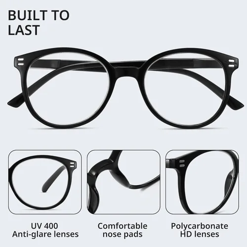 Vista 2 de GIBLOGO Reading Glasses for Women/Men Eye Glasses Blue Light Reading Glasses Cheaters Eyeglasses