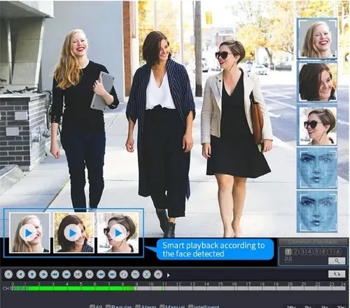 Vista 6 de Evertech H.265 HD 16 canales de vigilancia grabadora de video digital para AHD TVI CVI cámara analógica DVR con memoria de disco duro de 12 TB