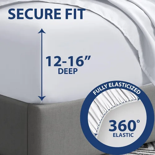 Vista 4 de Home Collection Micro Caress - Lujoso juego de sábanas de 3 piezas de 3 piezas de 2.16 ozm con 1 funda de almohada adicional, color blanco