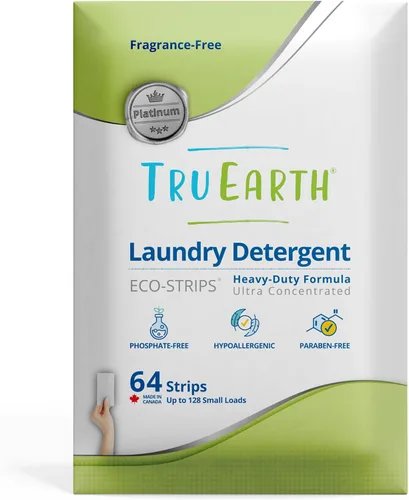 Vista 10 de Tru Earth Platinum – Hojas de detergente para ropa resistentes – hasta 64 cargas (32 unidades), sin fragancia, fórmula de tiras ultraconcentradas