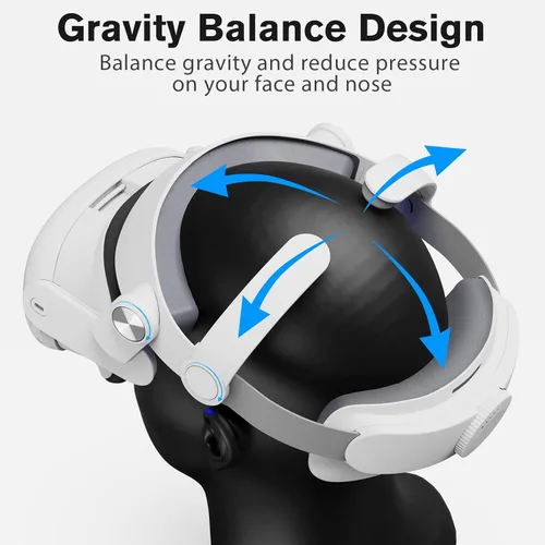 Vista 3 de Head Strap for MetaOculus Quest 3, Comfort Elite Strap for Quest 3 Accessories, VR Headset Enhanced Support & Balance