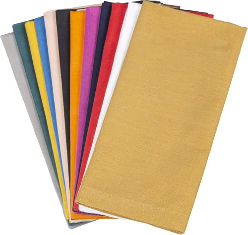 Vista 2 de Fingercraft Servilletas de tela multicolor - Juego de 12 servilletas de algodón puro para almuerzo y cena diarias - Regalo para fiestas