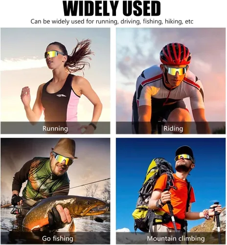 Vista 7 de OBEST Gafas de sol inteligentes deportivas, gafas de ciclismo Bluetooth con lentes polarizadas, altavoces de música de oído abierto, micrófono