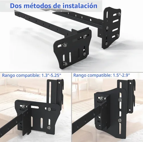 Vista 3 de Adaptador/conector de 2 soportes de marco de cama para cabecero