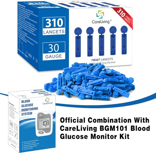 Vista 7 de CareLiving Lancetas para diabetes – Lancetas diabéticas de calibre 30 para pruebas de sangre y glucosa – Se adapta a la mayoría de dispositivos