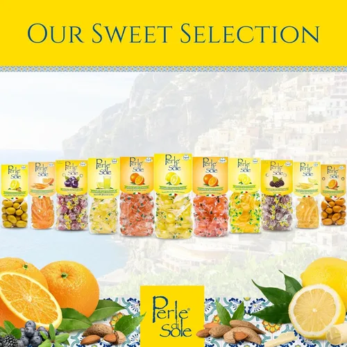 Vista 7 de Las gotas de limón Perle di Sole originales hechas con aceites esenciales de limones de la costa de Amalfi (7.05 oz 7.05oz) - Paquete de 4