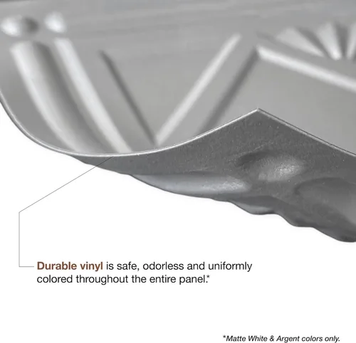 Vista 7 de FASÄDE Panel decorativo de vinilo con patrón tradicional y patrón 4 en blanco mate (muestra de 6 x 6 pulgadas)