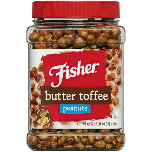 Vista 14 de Fisher Snack Butter Toffee Cacahuetes, 5.5 onzas (paquete de 6), sin colores ni sabores artificiales