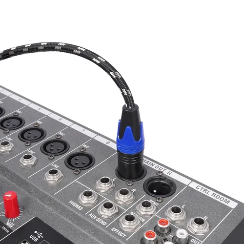 Vista 8 de Cable XLR de 1/4 de pulgada a XLR, trenzado de nailon resistente, enchufe chapado en oro, cable de conexión TRS equilibrado de 1/4 pulgadas a XLR