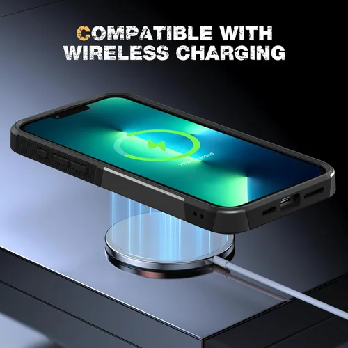 Vista 8 de Diaclara Funda diseñada para iPhone 13 Pro Max, [con protector de pantalla de privacidad] [antiespía] [protección contra caídas de grado militar]