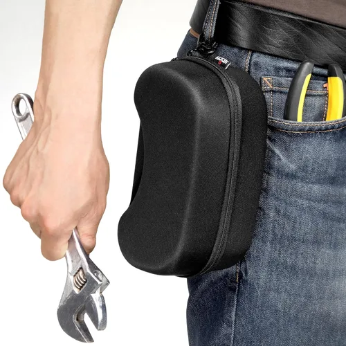 Vista 5 de NoCry Funda protectora para gafas se adapta a la mayoría de las gafas carcasa exterior semidura, resistente al agua y a prueba de golpes cremallera