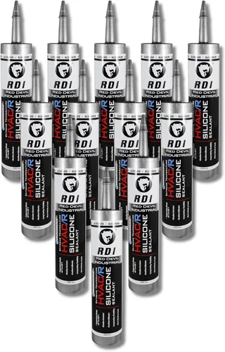 Vista 7 de Red Devil 089650 sellador de silicona para temperaturas extremas HVAC/R, 280 ml, aluminio, 1 paquete, fabricado en EE. UU