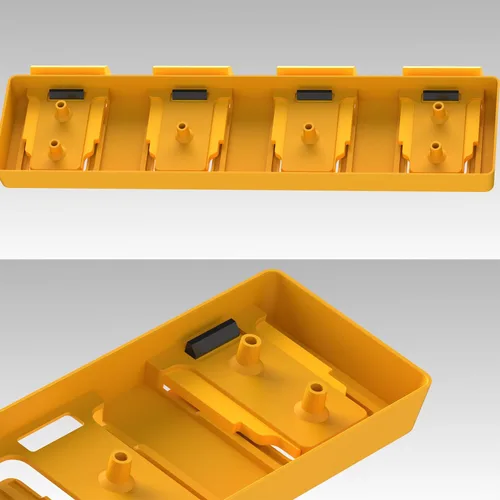 Vista 2 de Soporte para Baterías Compatible con Soporte de Batería DeWalt 20V, Montaje de 4 Ranuras para Herramientas de Garaje, Herramientas para Dewalt 20V
