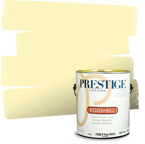 Vista 249 de PRESTIGE Pinturas de pintura exterior e imprimación en uno, 1 galón, plano, combinación comparable de Benjamin Moore* Pila de heno