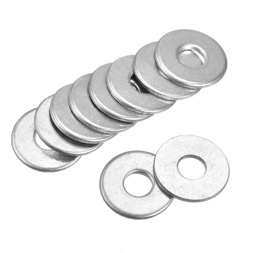 Vista 8 de uxcell Arandela plana de acero al carbono de 0.31" x 0.12" x 0.02" para tornillo de perno 100pcs