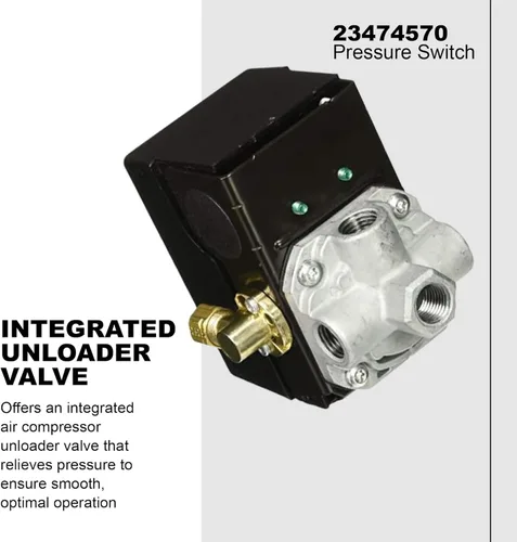 Vista 4 de Ingersoll-Rand 23474570 Pressure Switch for Two Stage Compressor