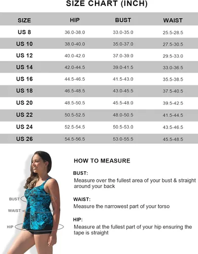 Vista 6 de Septangle - Trajes de baño tankini de talla extragrande para mujer tankini de dos piezas con estampado de cachemira