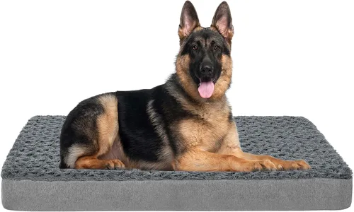 Vista 15 de Cama refrescante para perros grandes, cama ortopédica de espuma viscoelástica para mascotas con funda extraíble lavable, ideal para perros Rosa