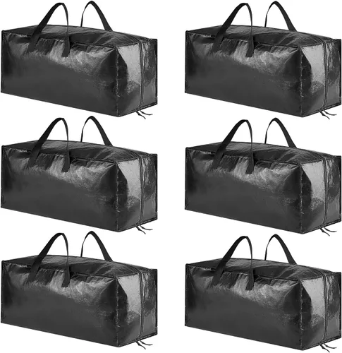 Vista 12 de SpaceAid Bolsas de mudanza resistentes, bolsas de almacenamiento extra grandes con correas de mochila, asas fuertes y cremalleras, alternativa a