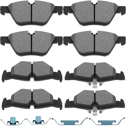 Vista 9 de SCITOO - Juego de pastillas de freno de disco de cerámica delanteras y traseras