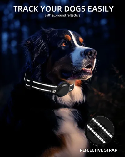 Vista 5 de Rastreador GPS para perros, localización en tiempo real, rastreador de actividad inteligente (solo iOS), sin tarifa mensual, funciona con Apple Find