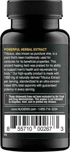 Vista 6 de Nugenix Essentials Tribulus Terrestris y suplementos de malezas de cabra cachonda