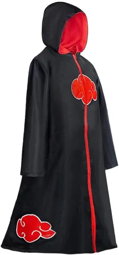 Vista 7 de Kicpot Capa de anime con capucha de animal con capucha para Halloween, Navidad, cosplay, disfraz unisex para adultos