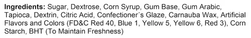Vista 3 de Fizzy Power Candy - Caramelo de azúcar envuelto individualmente de 4 libras en una bolsa de King Of Sweets a granel