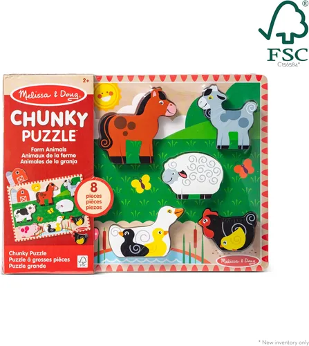 Vista 27 de Rompecabezas de mascotas Melissa & Doug, de madera, unidades grandes (8 unidades)