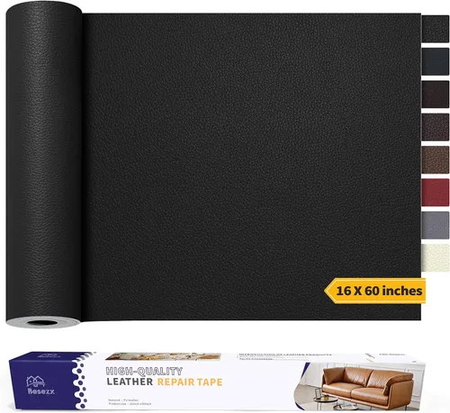 Vista 36 de Besezx Kit de Cinta de Parche de Reparación de Cuero, Reparación de Cuero Autoadhesiva para Muebles, Sillón, Sofá, Asientos de Automóvil, Silla