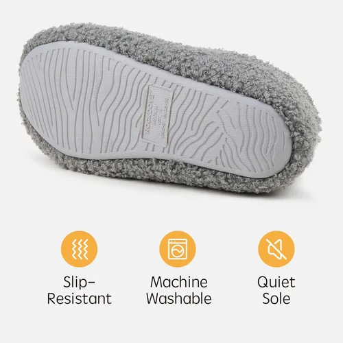 Vista 6 de RockDove - Pantuflas de vellón de estilo cerrado para mujer, ideales para interiores