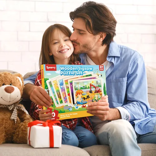 Vista 7 de SYNARRY Rompecabezas de madera para niños de 4 a 6 años, 6 paquetes de 60 piezas rompecabezas preescolares juguetes educativos para niños de 4 a 8