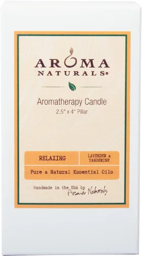Vista 2 de Aroma Naturals Vela con aroma a siempreverde, Tangerine