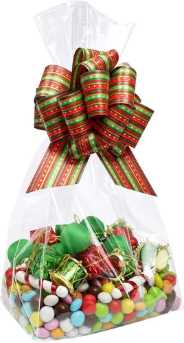 Vista 11 de Morepack Bolsas de celofán reforzadas, bolsas de celofán de fondo plano con inserto de papel, 50 bolsas de biscotti de 2 x 2 x 8 pulgadas