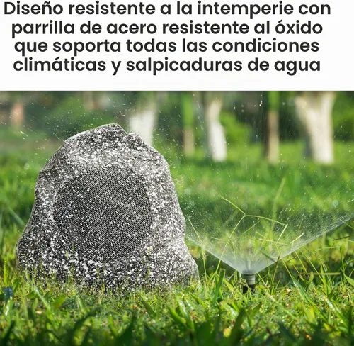 Vista 7 de Theater Solutions 2R4G altavoces tipo roca para exteriores (gris granito) Granito gris