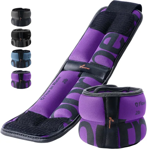 Vista 10 de Sportneer Ankle Weights for Men Women Strength Training, 4/10 lbs Pair Leg Weights Set Comfortable and Soft Perfect for Dancing Running Walking