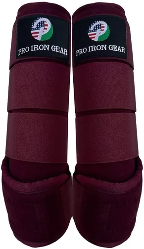 Vista 2 de Botas de Cepillado para Caballos con Envoltorios para las Patas y Equipo de Protección Juego de 2 y Juego de 4 en 14 Colores NEGRO (juego de 2)