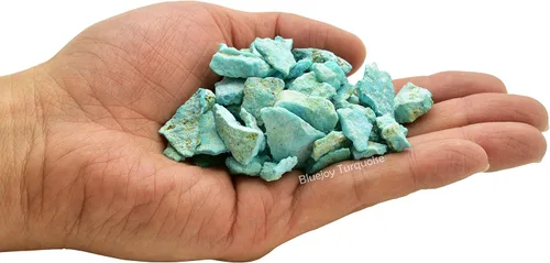 Vista 3 de Piedra en bruto natural natural azul turquesa para incrustaciones y diseño de joyas (1 onza)