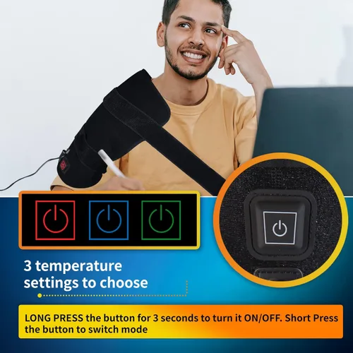 Vista 7 de Almohadilla térmica versátil, tamaño 14.5 x 11.8 pulgadas con banda elástica para hombro, rodilla, cadera, espalda terapia caliente para lesiones