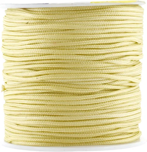 Vista 37 de Mandala Crafts Cordón de Satén de Nylon para Fabricación de Joyas - 1mm 109 Yardas Cuerdas de Nylon Champagne Rattail Cordón de Nudo Chino