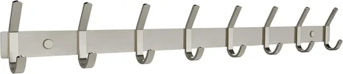 Vista 16 de Perchero pequeño de montaje en pared, de níquel cepillado, de acero inoxidable de 6 pulgadas, con 2 ganchos dobles resistentes, colgador de pared