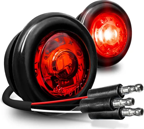 Vista 13 de TRUE MODS Luz de marcador LED redonda ámbar de 3/4 pulgadas para remolque 12V [DOT FMVSS 108] [SAE P2PC] [Salida semiesférica] [Impermeable IP67]