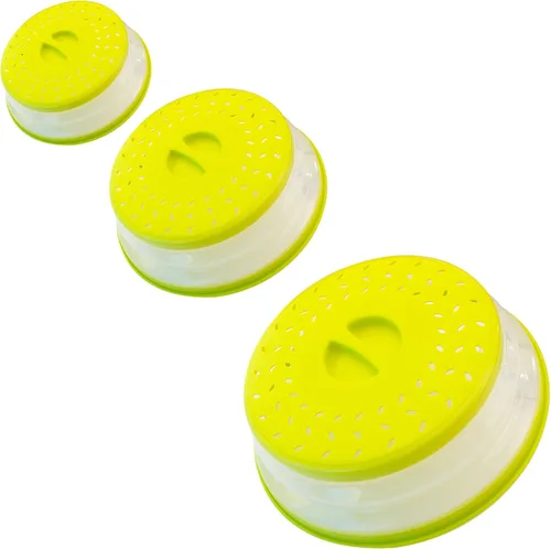 Vista 17 de Cubierta plegable para salpicaduras de microondas, cubierta de plato de microondas con ventilación de vapor, silicona y plástico sin BPA