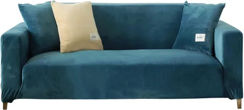 Vista 15 de TOPCHANCES Funda de sofá de terciopelo grueso, funda elástica para sofá con correas elásticas antideslizantes, funda protectora de muebles, funda