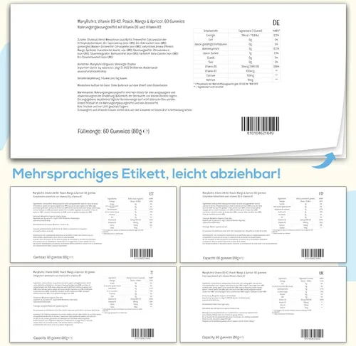 Vista 4 de MARYRUTH'S Organics Calcio con vitamina D y vitamina K2, suministro de 2 meses, suplemento de calcio apoya la salud ósea y el apoyo