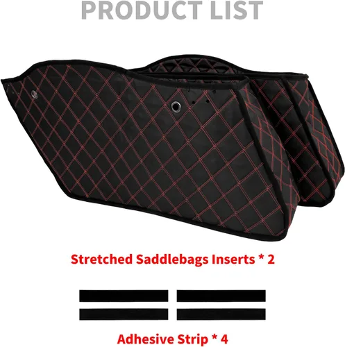 Vista 7 de HDBUBALUS Insertos de alforja compatibles con Harley Extended Bag Touring Electra Street Glide Road King 1993-2013 (rosca roja)