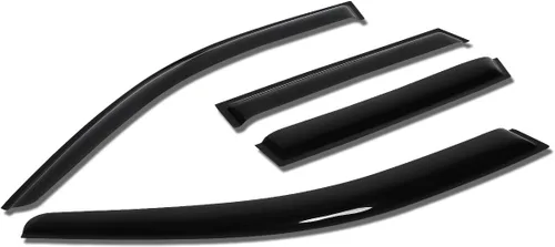 Vista 12 de Auto Dynasty 4 protectores de lluvia con cinta adhesiva para ventana compatibles con Mitsubishi Endeavor 2005-2011, protectores de lluvia, deflector